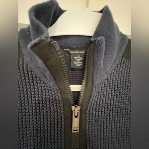 Calvin Klein beautiful full zip cotton sweater